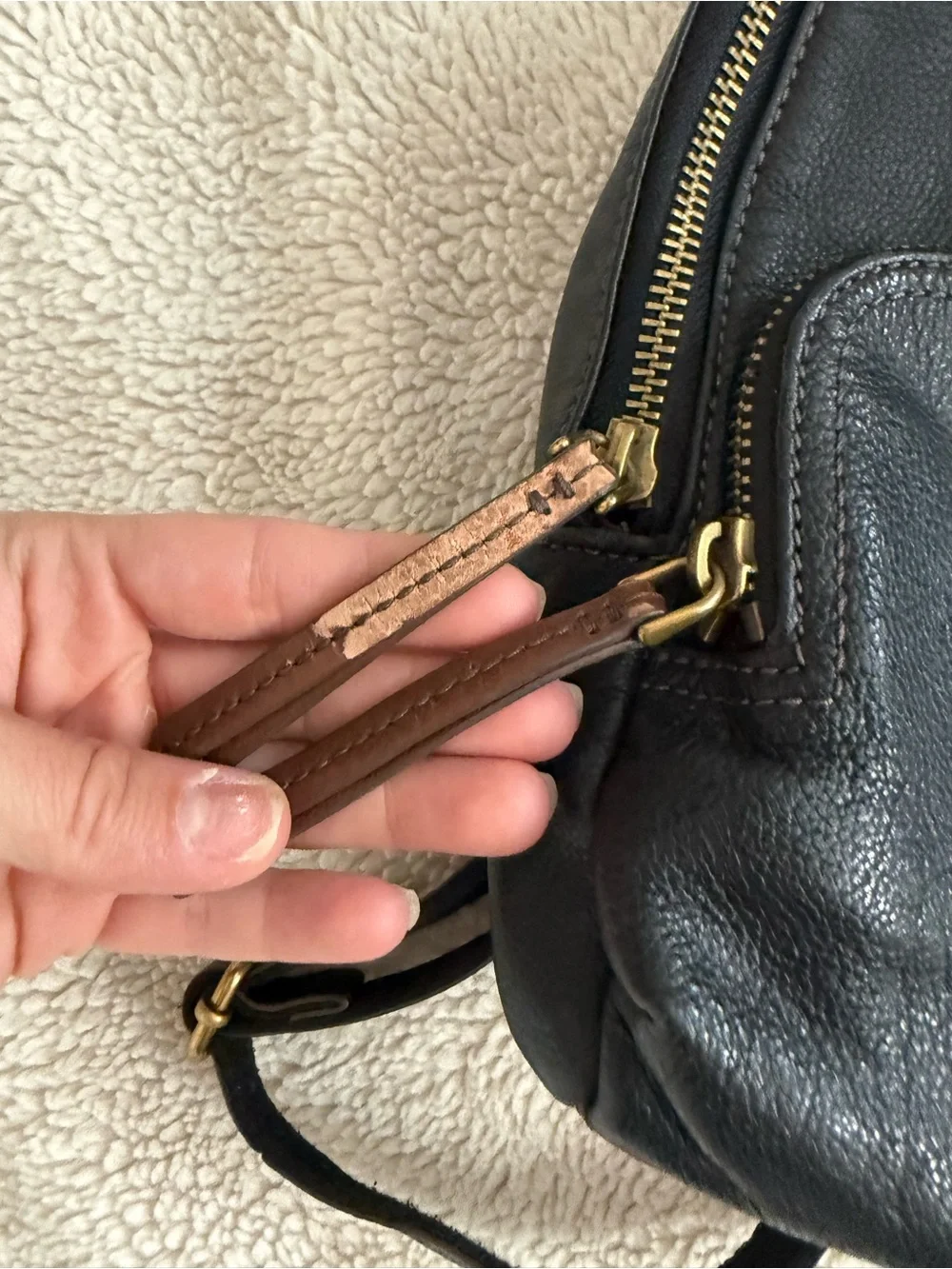 Fossil Small Leather Backpack